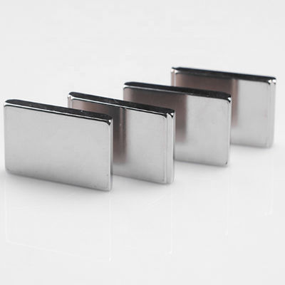 High Strength N52 Neodymium Permanent Magnets Block Silver Color